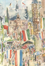 Brunnenfest in Marburg 1954